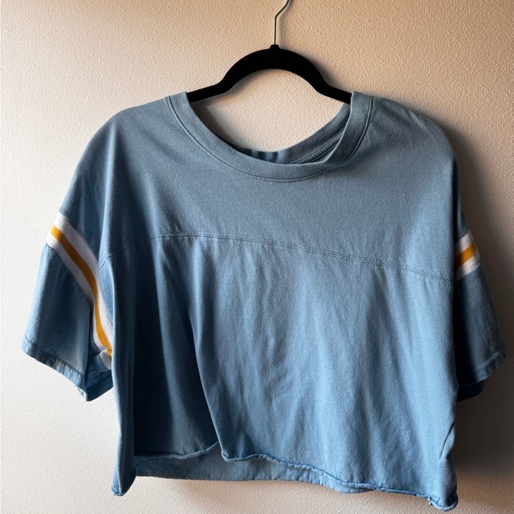 Wild Fable Blue Women's Top with Yellow Accents